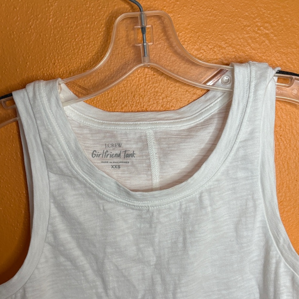 J.crew Girlfriend Tank White Tank Top XXS - Picture 3 of 7